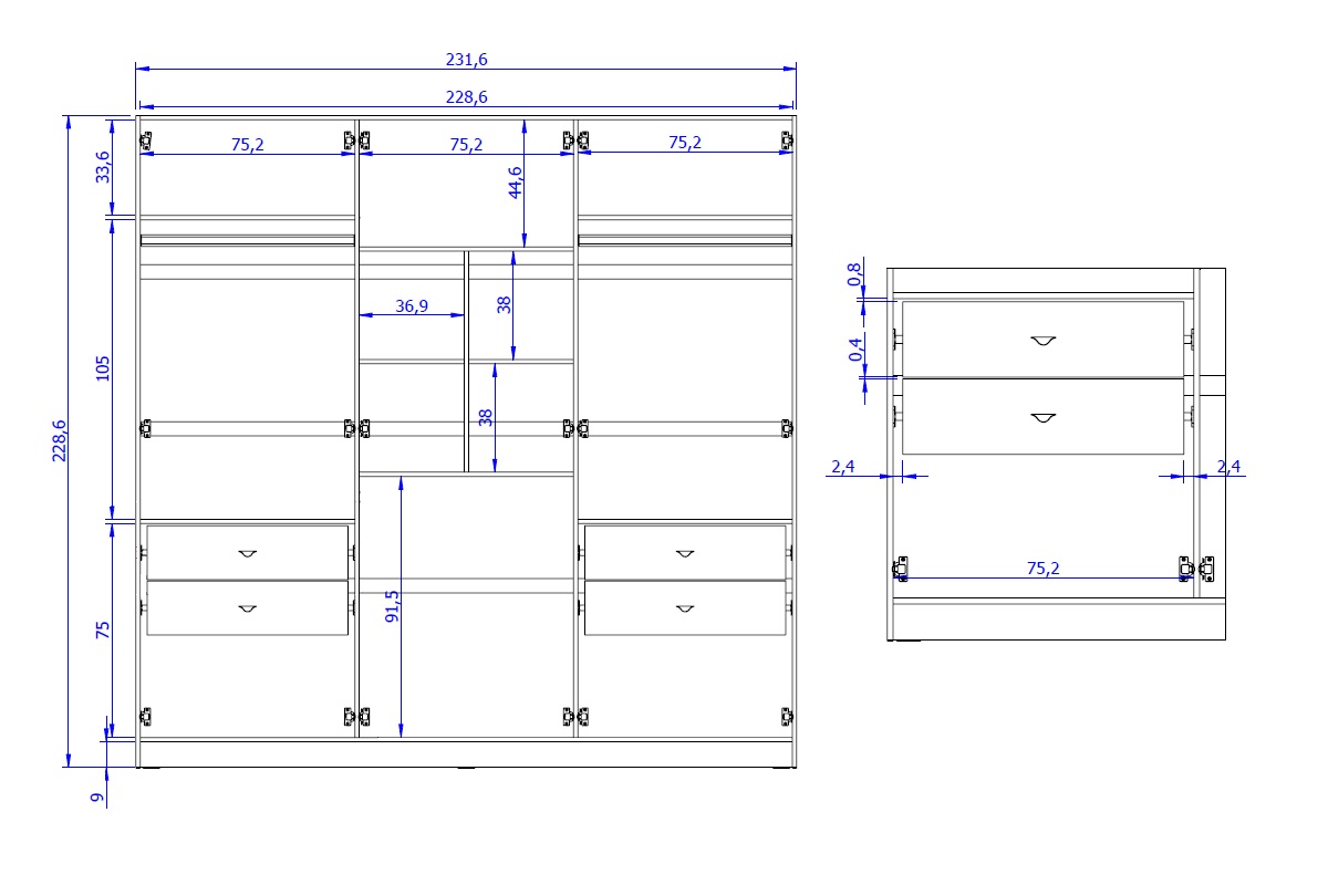 Схема для Шкаф ELDRIDGE 2.0 / PA35051 / PA35052 