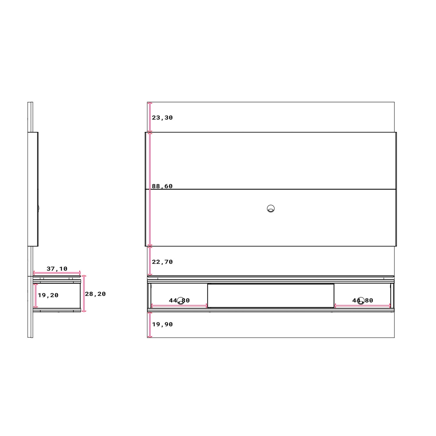 Схема для ТВ стеллаж HOME LINCOLN 1.9 / PA25753