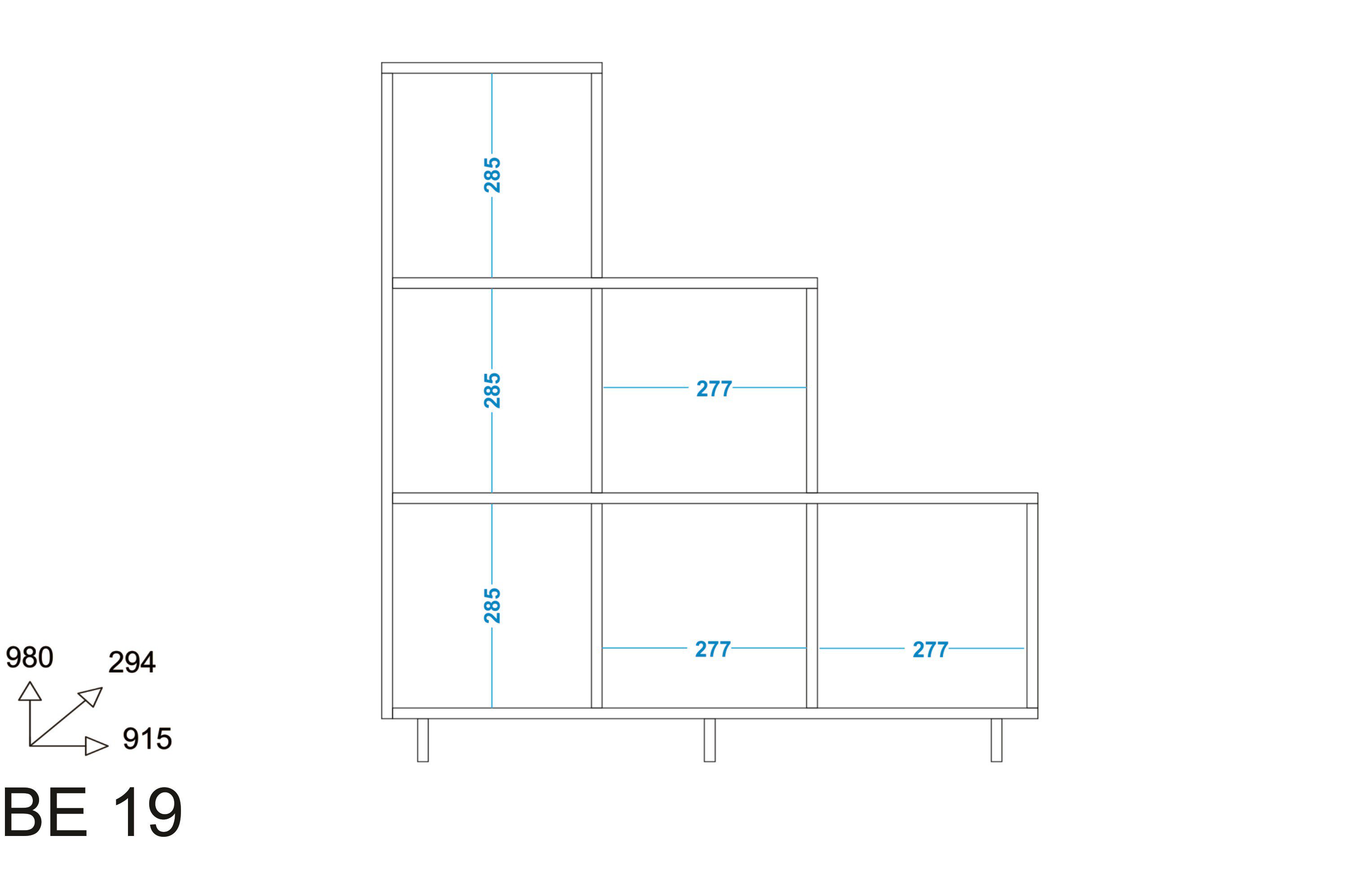 Схема для Стеллаж-куб CASCAVEL /  BE19-06 / BE19-164